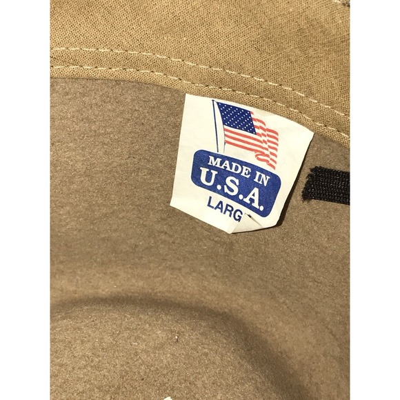 Bollman USA The Natural Tan Cream 100% wool USA Vintage Size Large Western main image 9